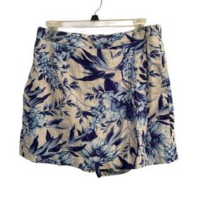 Ellen Tracy Blue Floral Women's Skorts